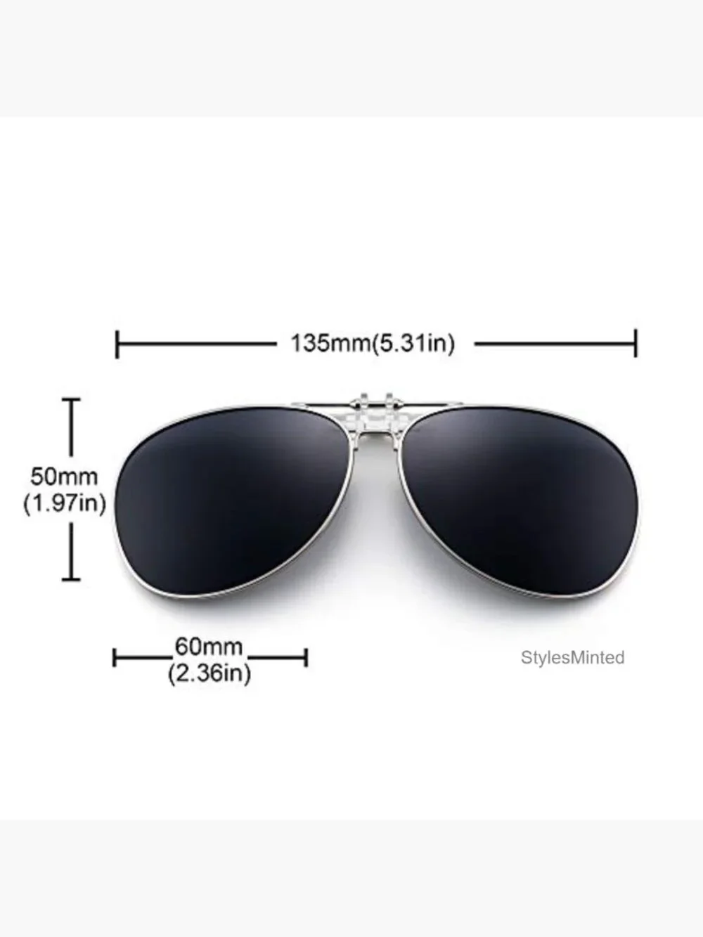 Retro Clip On Aviator Sunglasses Polarized Flip Up Lenses Driving Eyewear